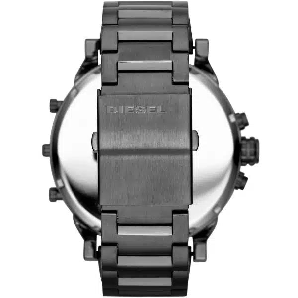 Diesel Mr. Daddy 2.0 DZ7331 Men’s Quartz Watch – Blue Dial, Grey Stainless Steel, 57mm Oversized Case