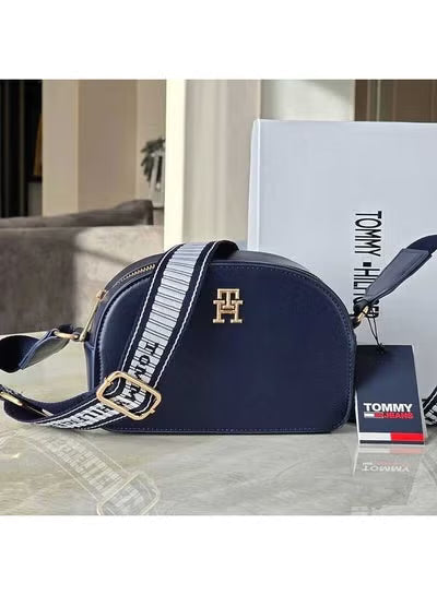 Tommy Hilfiger Women’s Blue Crossbody Bag – Compact Leather Everyday Style (AW0AW16682)#59