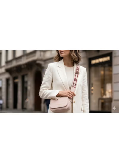 Emporio Armani Women’s Crossbody Flap Bag – Light Pink with Adjustable Strap#4