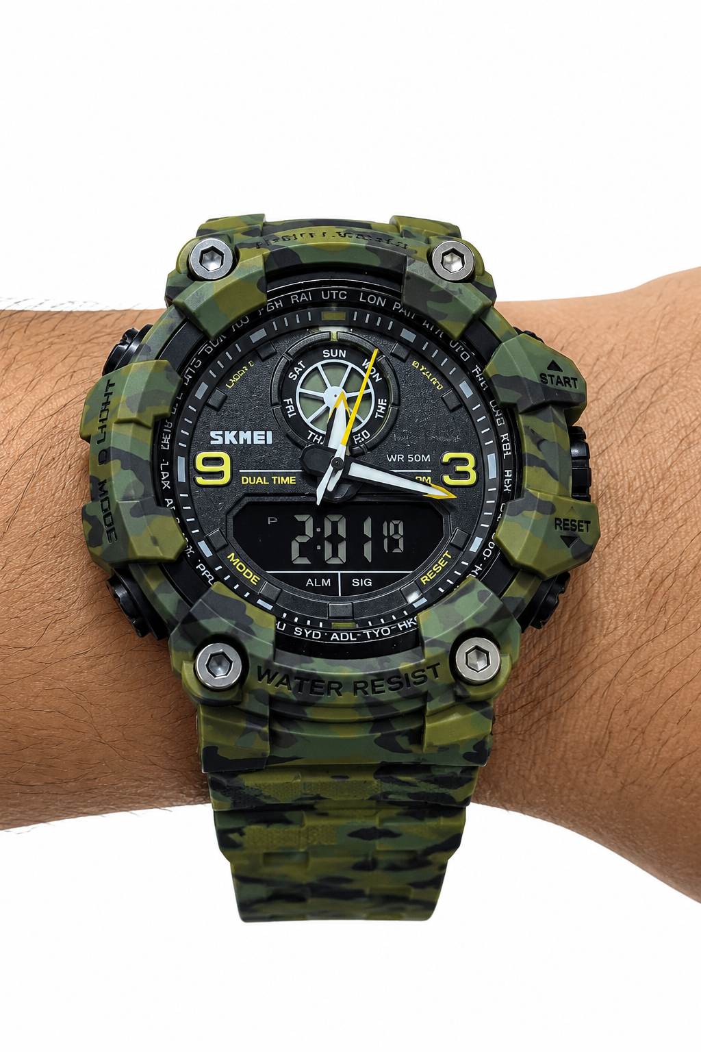SKMEI Men's Military Sports Watch 1818CMGN Green Camouflage