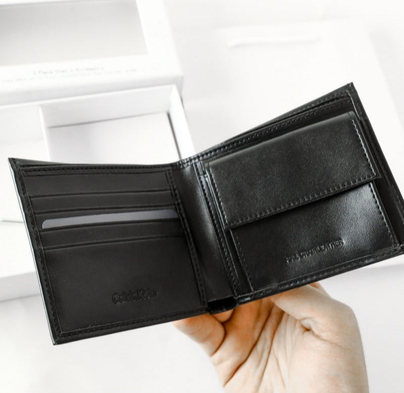 CK Black Leather Wallet For Men #15