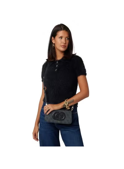 Guess Women’s Coal Black Shoulder Bag HWESG951320 – Sleek Leather Design#028