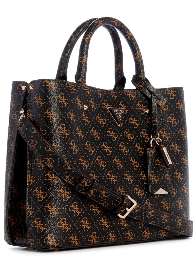 Guess Leather Dark Brown Bag For Women #96