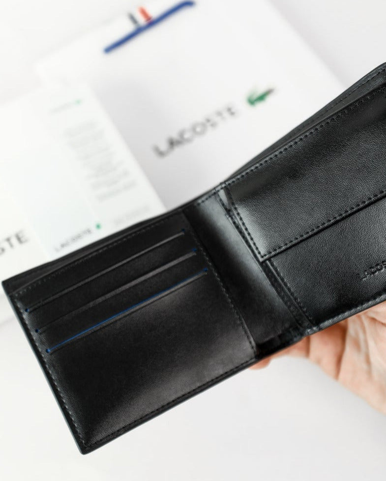 LC Black Leather Wallet-Keychain Set For Men #6