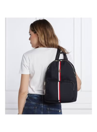 Tommy Hilfiger Black Women’s Backpack AW0AW11338 – Elegant Leather Everyday Backbag#75