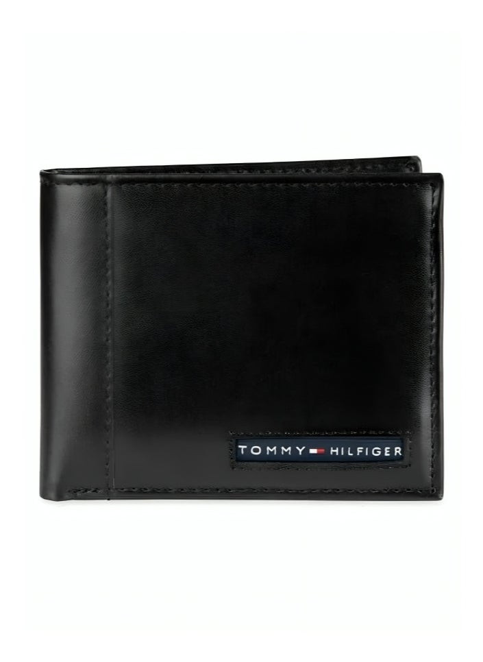 TH Black Leather Bifold Wallet For Men #51