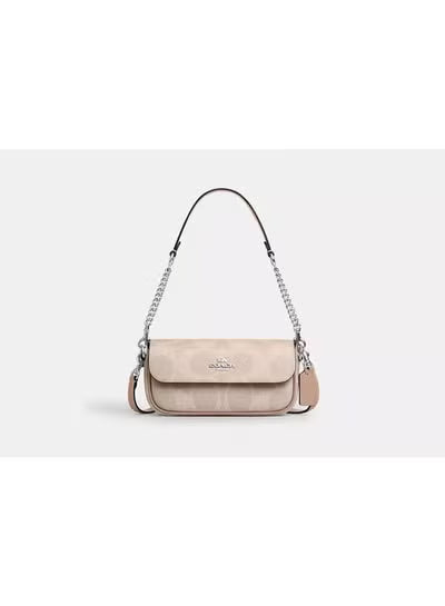 Hailey Flap Bag in Signature Canvas – Elegant Crossbody Shoulder Bag#55
