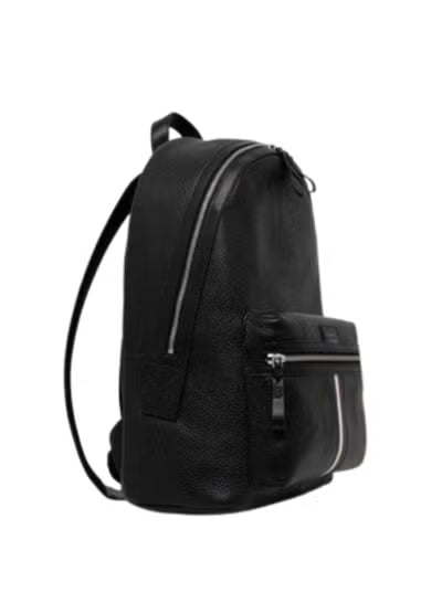 Tommy Hilfiger Men's Black Leather Backpack – Premium Everyday Business & Travel Backpack#11-100