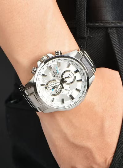 Casio Edifice EFR-303D-1A Men's World Time Watch - White Dial