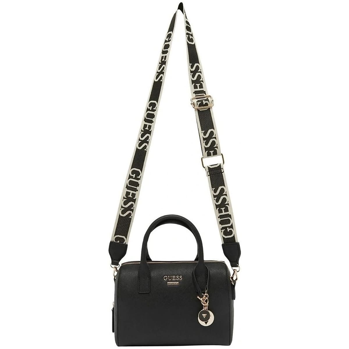 Guess Black Women Crossbody Handbag SF943608 – Elegant Compact Leather Bag#194