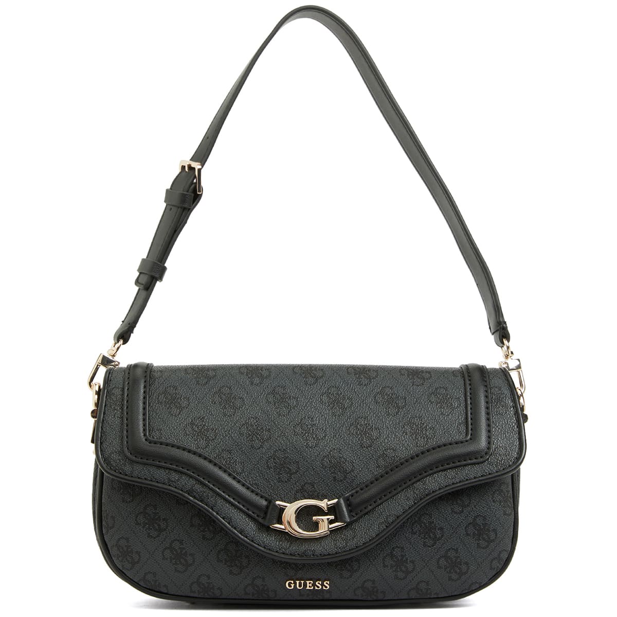 GUESS Women’s Coal Logo Crossbody Bag HWSG7993790 CLO – Black Leather Stylish Shoulder Bag#188