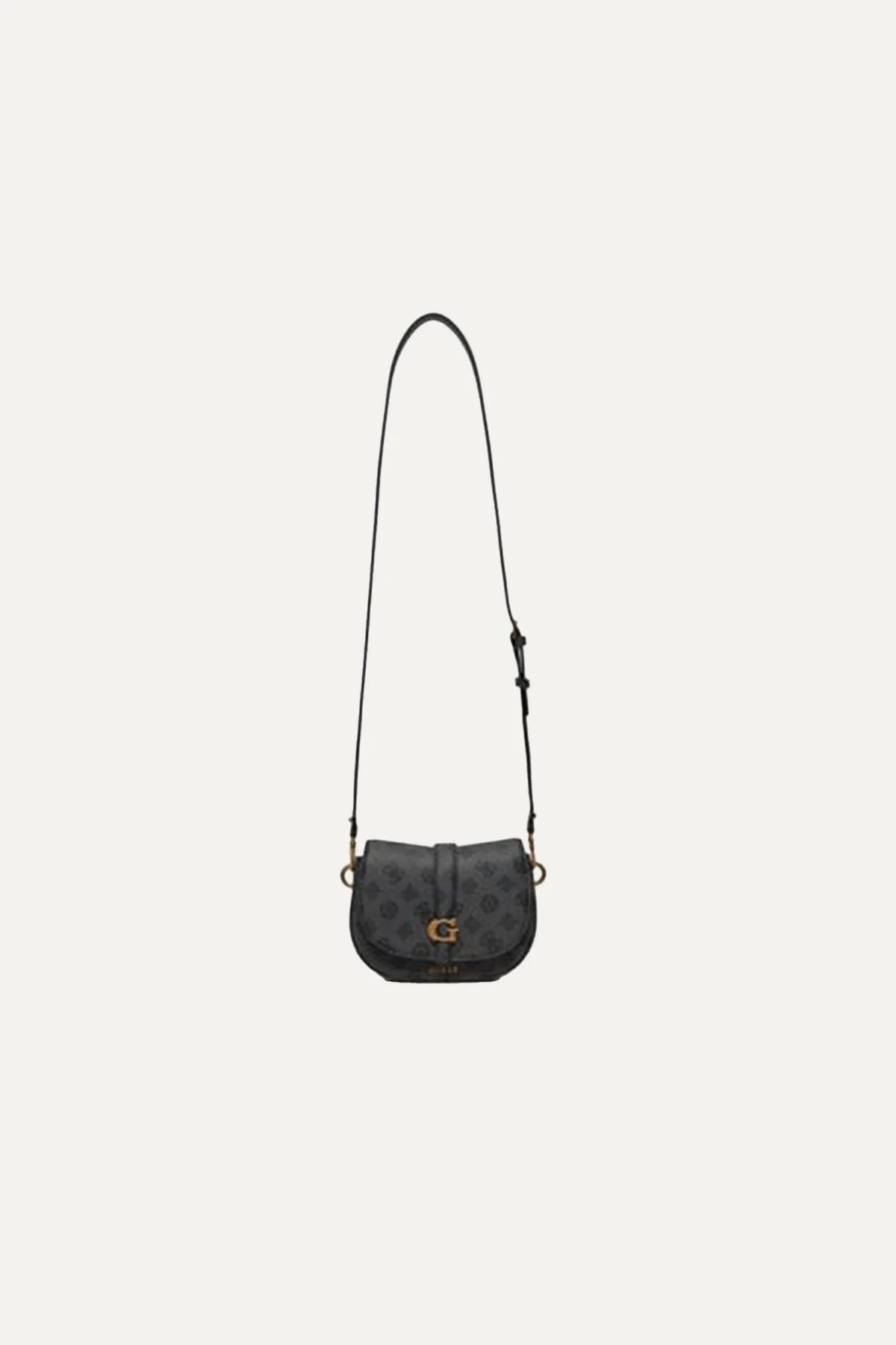 GUESS Women's Zippered Shoulder Bag with Logo Detail – Navy Blue