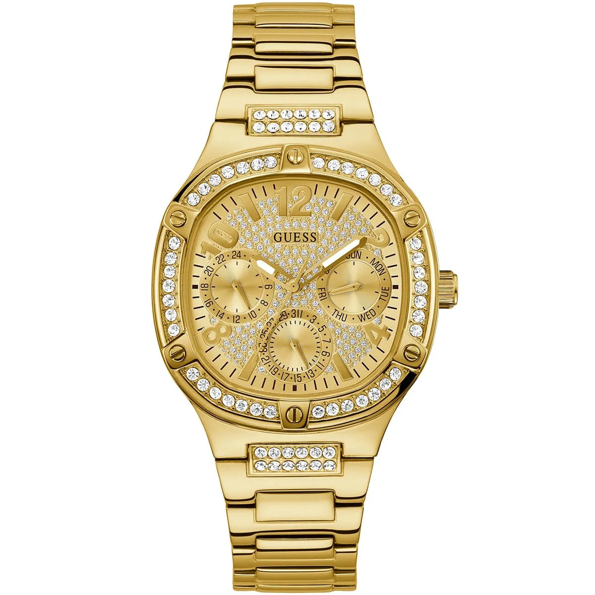GUESS Duchess Women’s Watch GW0558L2 – Gold Stainless Steel Bracelet, 40mm, Analog Quartz with Date Function