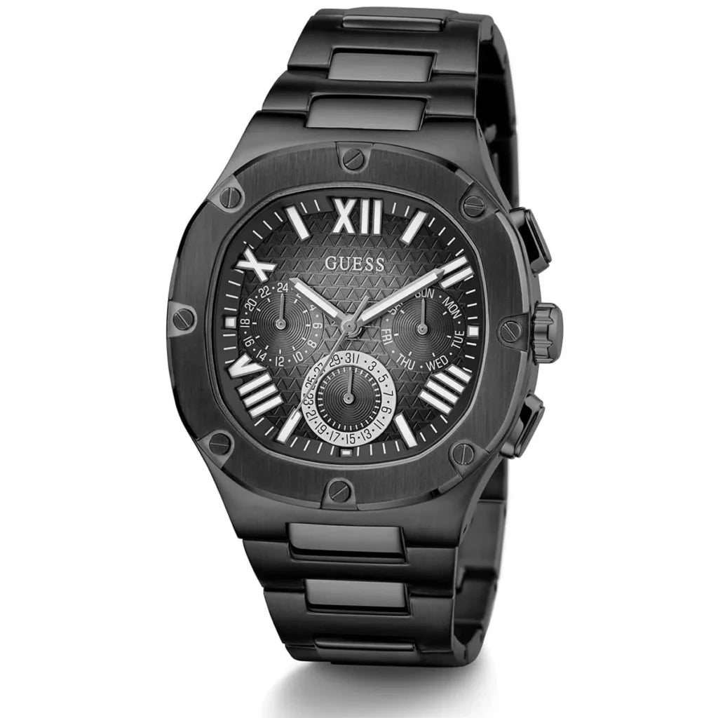 Guess Men’s Watch GW0572G3 – Black Stainless Steel Analog Timepiece with Date Function