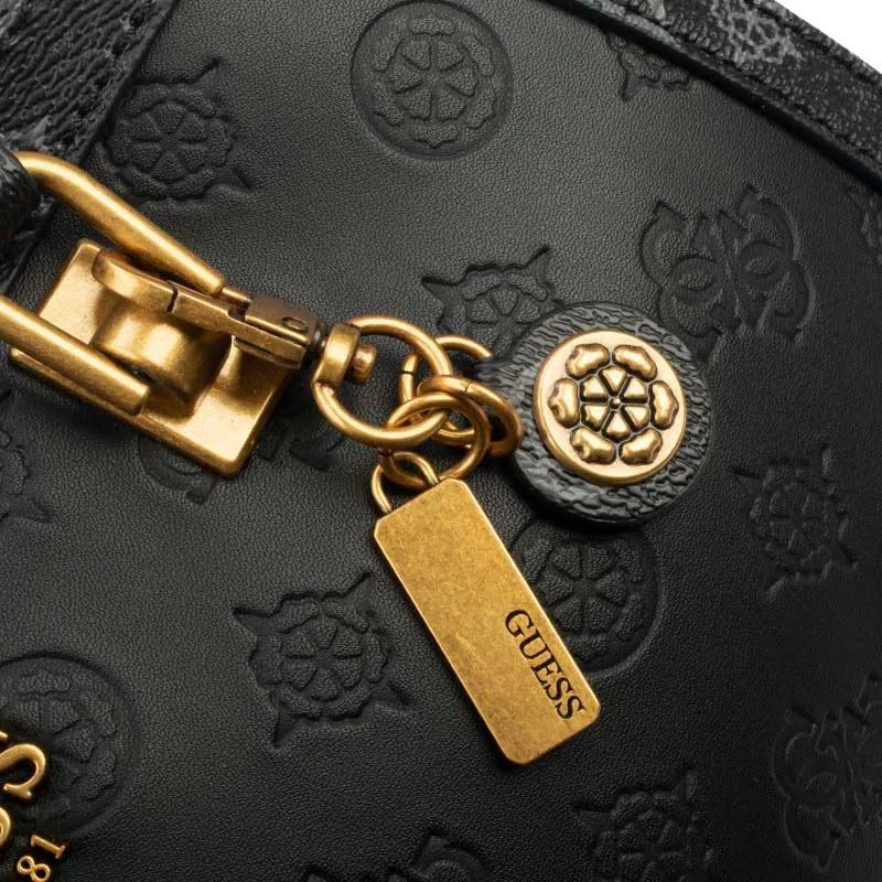 GUESS Black Embossed Handbag For Women 20#