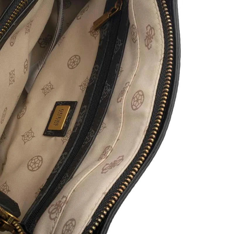 GUESS Black Embossed Handbag For Women 20#