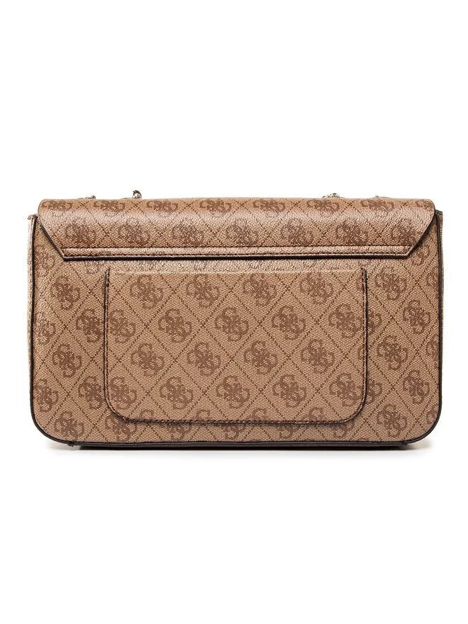 Guess Light Brown Monogram Bag For Women 22#