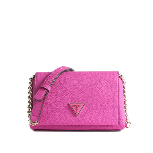 Guess Downtown Chic Mini Xbody Flap Bag – Fuchsia Faux Leather Crossbody