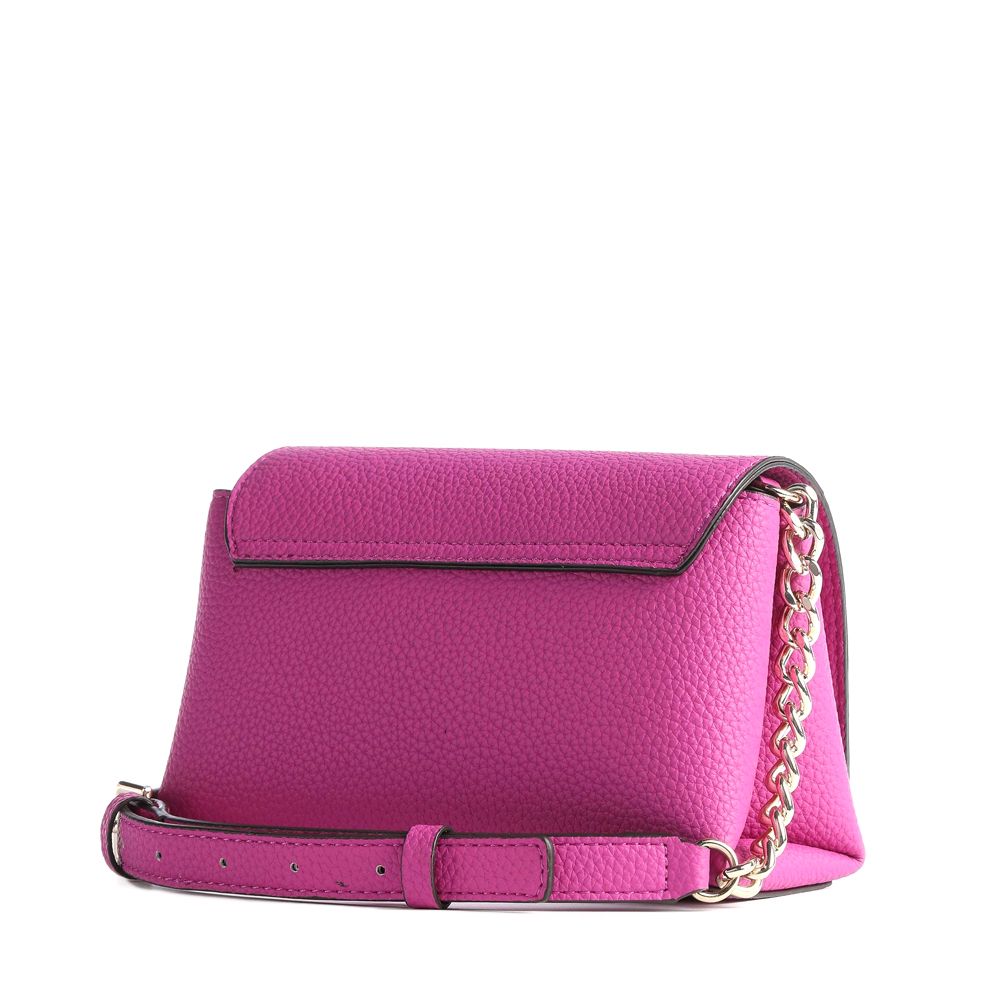 Guess Downtown Chic Mini Xbody Flap Bag – Fuchsia Faux Leather Crossbody
