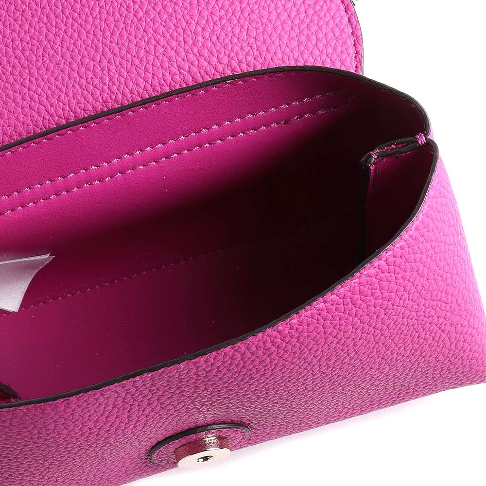 Guess Downtown Chic Mini Xbody Flap Bag – Fuchsia Faux Leather Crossbody