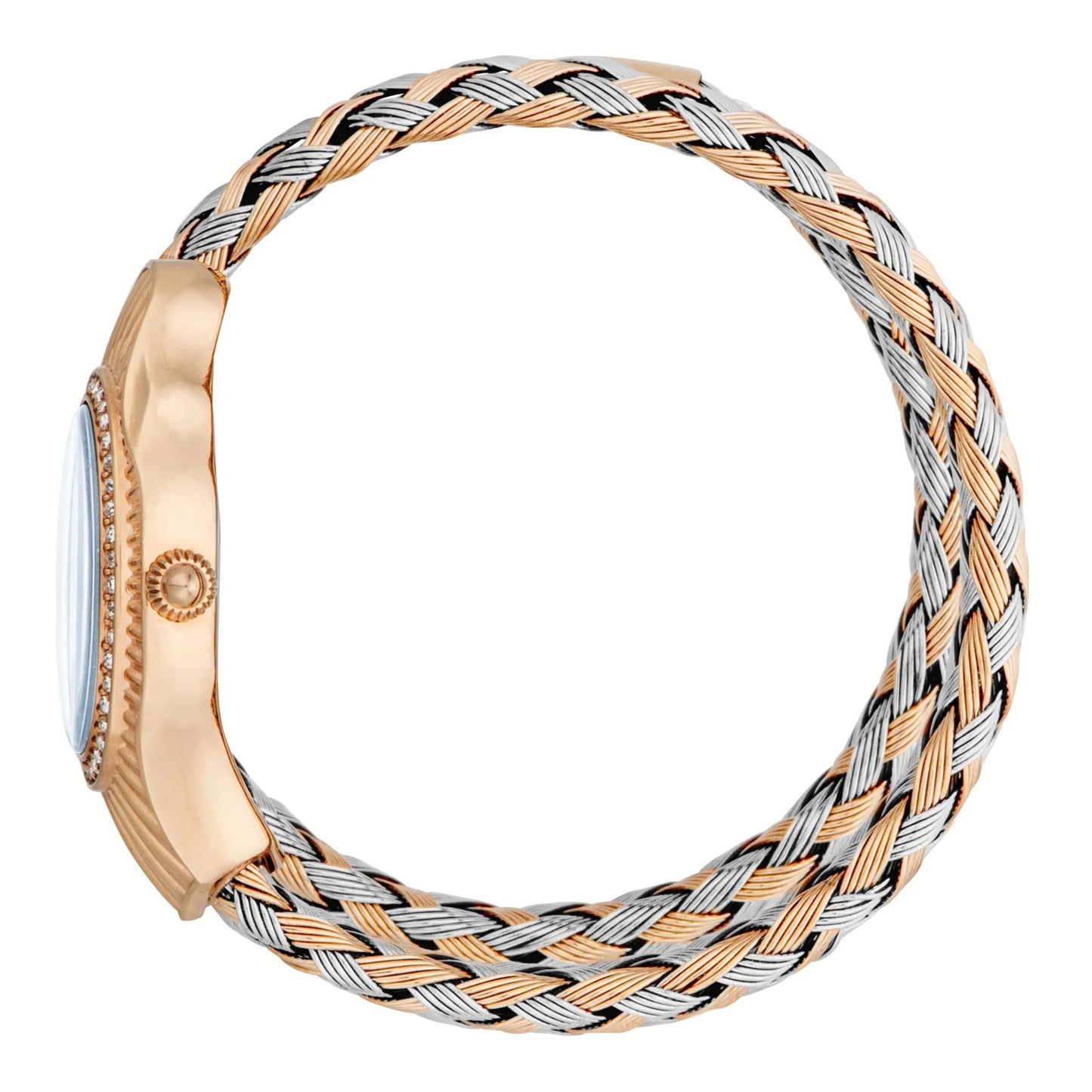 Just Cavalli Signature Snake Twined Two-Tones RG Blue Women's Watch (Model JC1L305M0065)