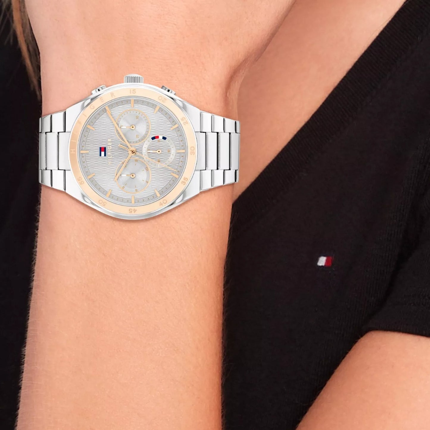 Tommy Hilfiger Women's Watch – White Dial with Silver Bracelet (Model 1782574)
