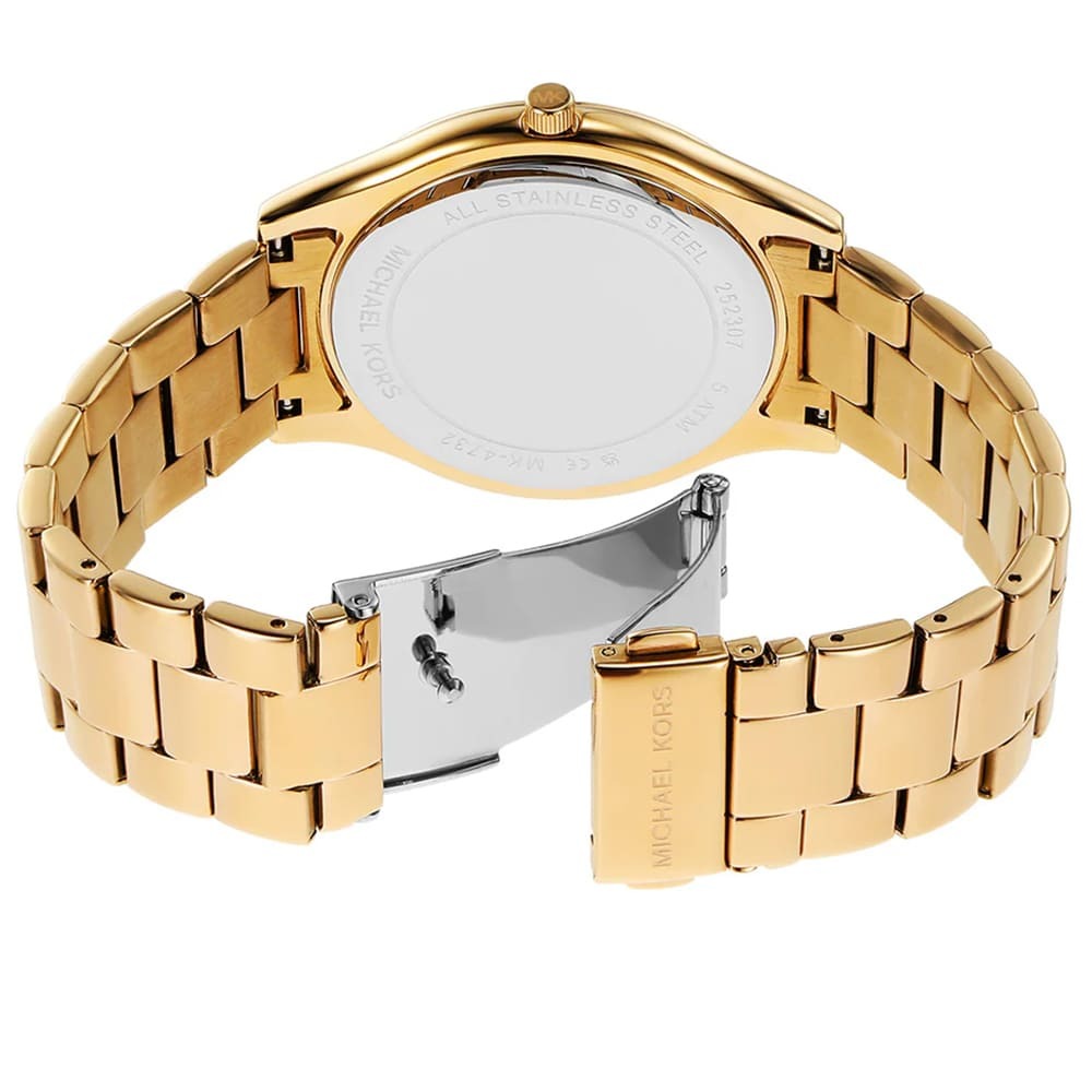 Michael Kors Slim Runway Women’s Watch – Gold-Tone Stainless Steel (Model MK4732)