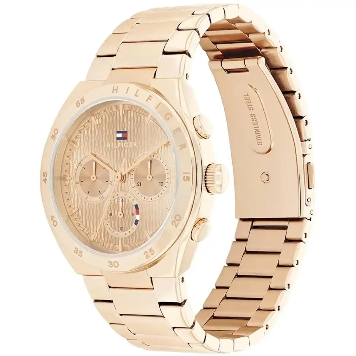 Tommy Hilfiger Women's Sport Watch – Rose Gold Dial with Stainless Steel Bracelet (Model 1782577)