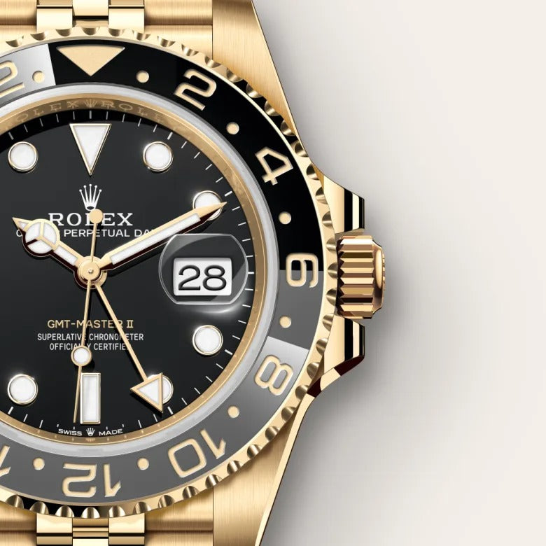 Rolex GMT-Master II Men’s Watch – Black Dial with Gold Oyster Bracelet