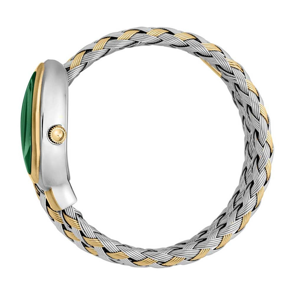 Just Cavalli Novara Women's Watch – Two-Tone Gold & Silver Case & Bracelet with Dark Green Dial (JC1L264M0065)