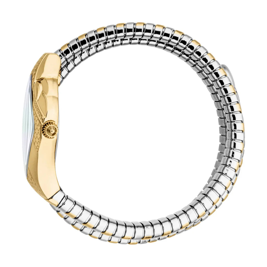 Just Cavalli Brillante Women’s Watch JC1L326M0055 – Mother of Pearl Dial, Two-Tone Stainless Steel Strap, Luxury Fashion Watch