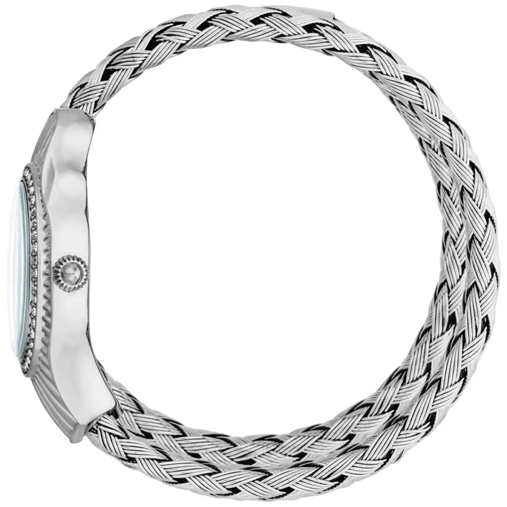 Just Cavalli Women’s JC1L305M0015 Quartz Watch – Signature Snake Design, Blue Dial, Stainless Steel Bracelet