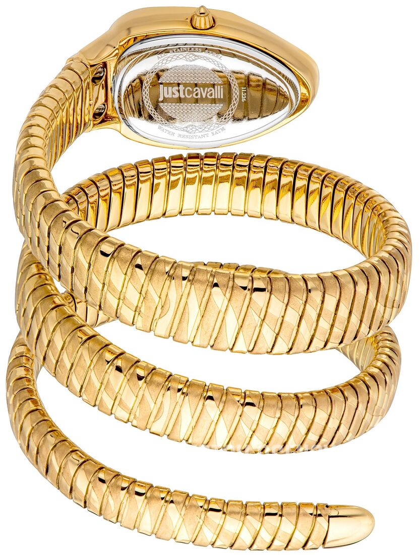 Just Cavalli Just Cavalli Signature Snake Serpente Taglio Women’s Watch JC1L226M0025 – Gold Tone Steel – 22 mm