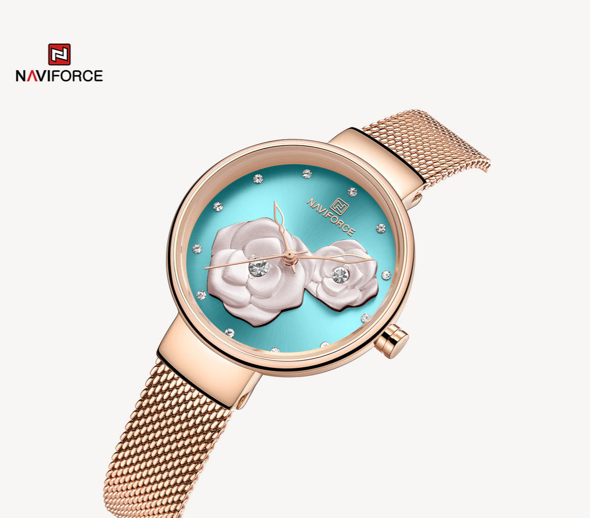 Naviforce Watch For Women NF5013 RG/BE/RG
