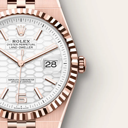 Rolex Land-Dweller 40 Oyster, 40 mm, Eve rose gold