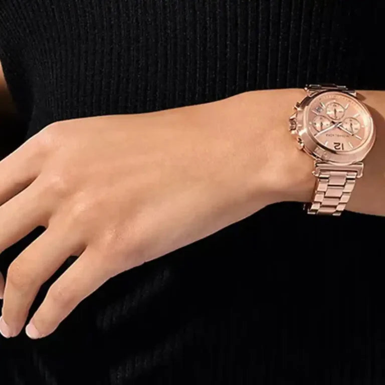 Michael Kors Maren MK7494 Women’s Watch – Rose Gold Stainless Steel Bracelet & Dial | 40mm Quartz Elegant Timepiece