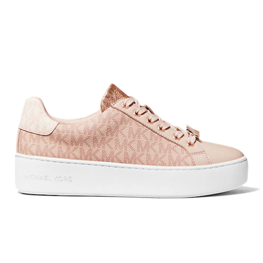 Michael Kors Women’s Monogram Logo Trainer – Pink Platform Sneakers, Size 11 MK-SHOES-012
