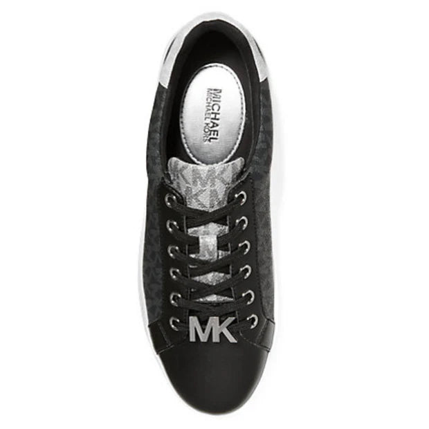 Michael Kors Women’s Monogram Logo Trainer – Grey Platform Sneakers, Size 10 MK-SHOES-015