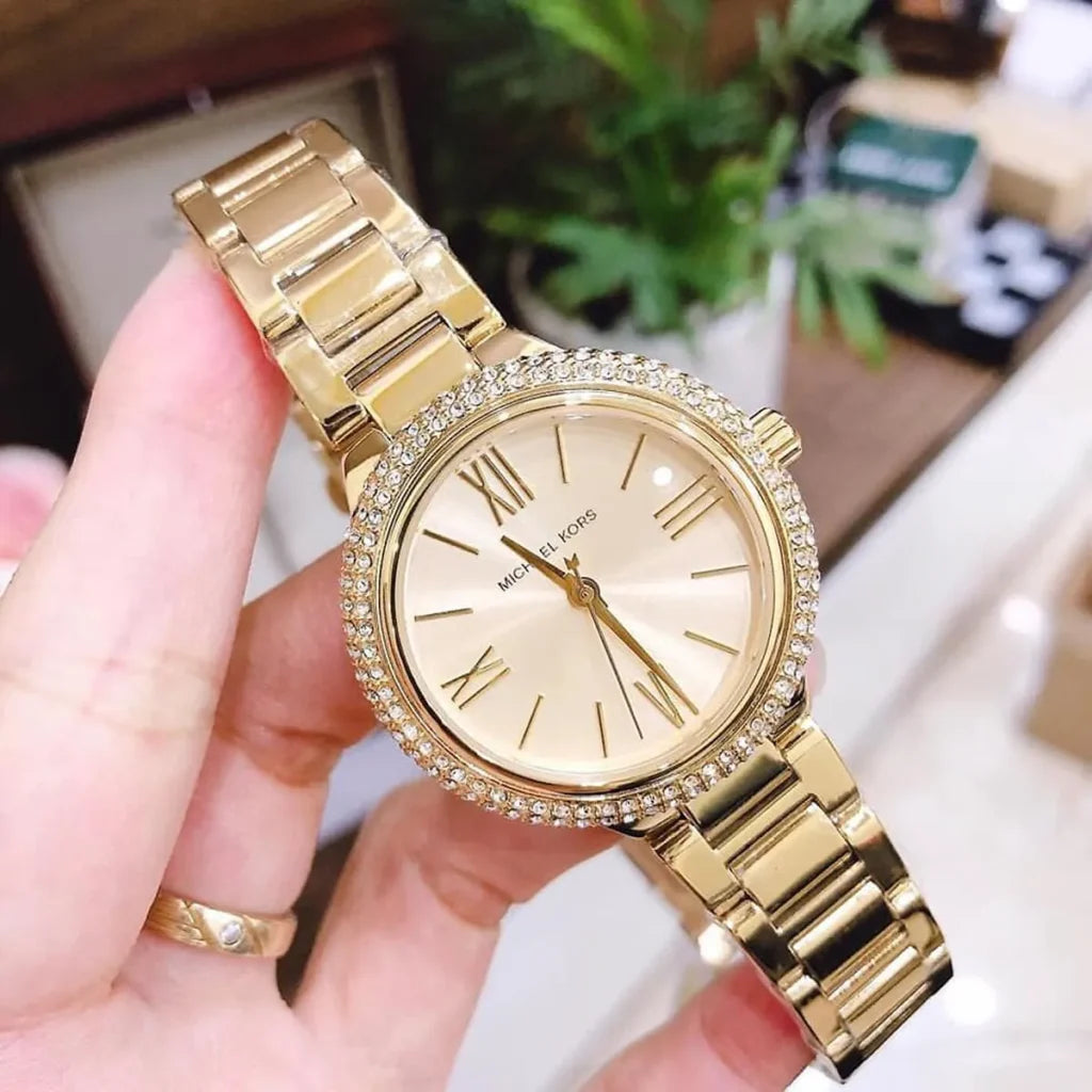 Michael Kors Taryn MK4459 Women’s Watch – Gold Dial, Gold Stainless Steel Bracelet, 33mm, Quartz Movement, 50M Water Resistant