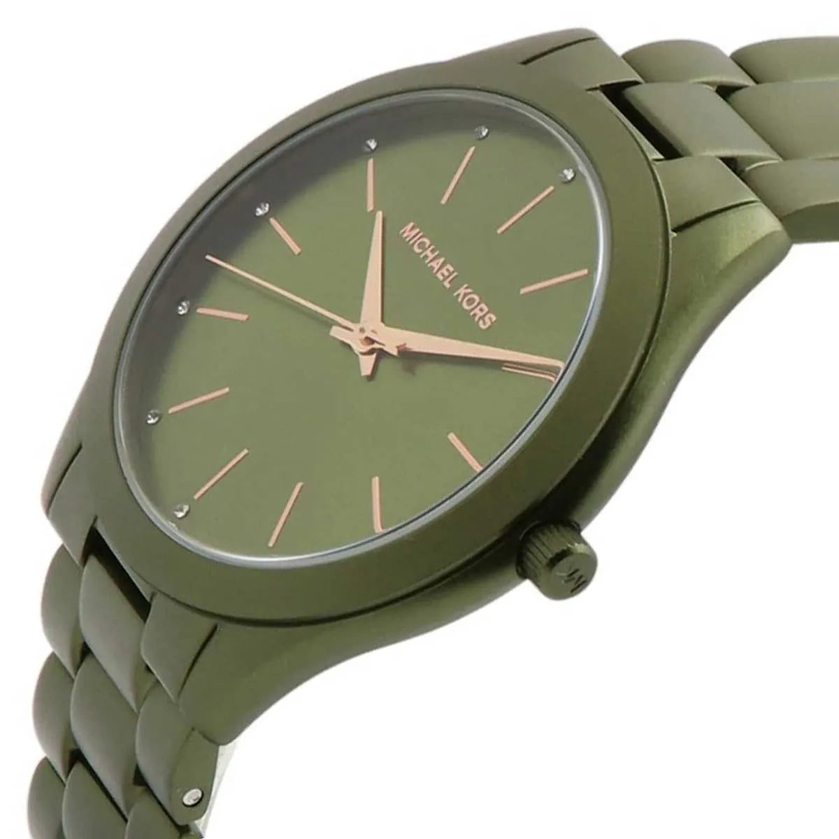 Michael Kors Runway Slim MK4526 Women's Watch – Green Dial, Stainless Steel Bracelet, Quartz Movement