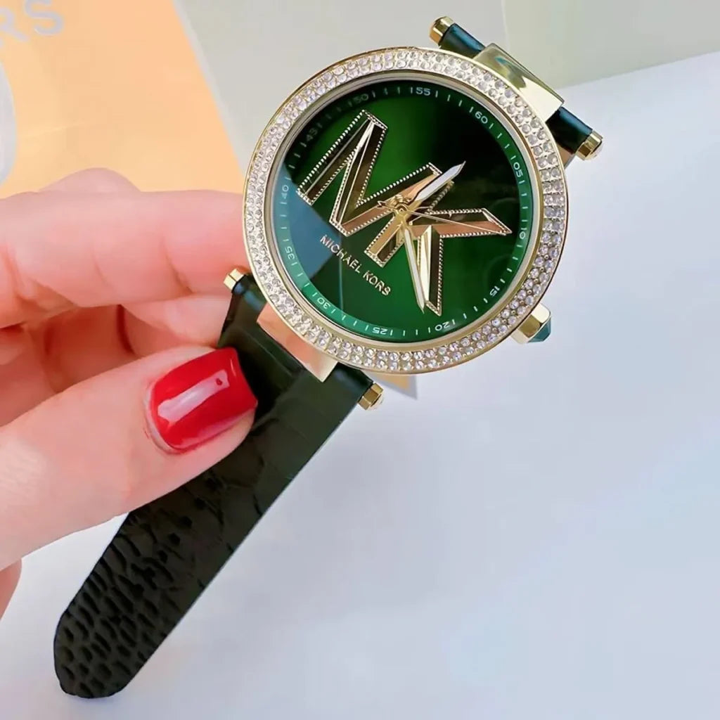Michael Kors Women’s Watch – Model MK4724 | Parker Collection in Elegant Green Leather
