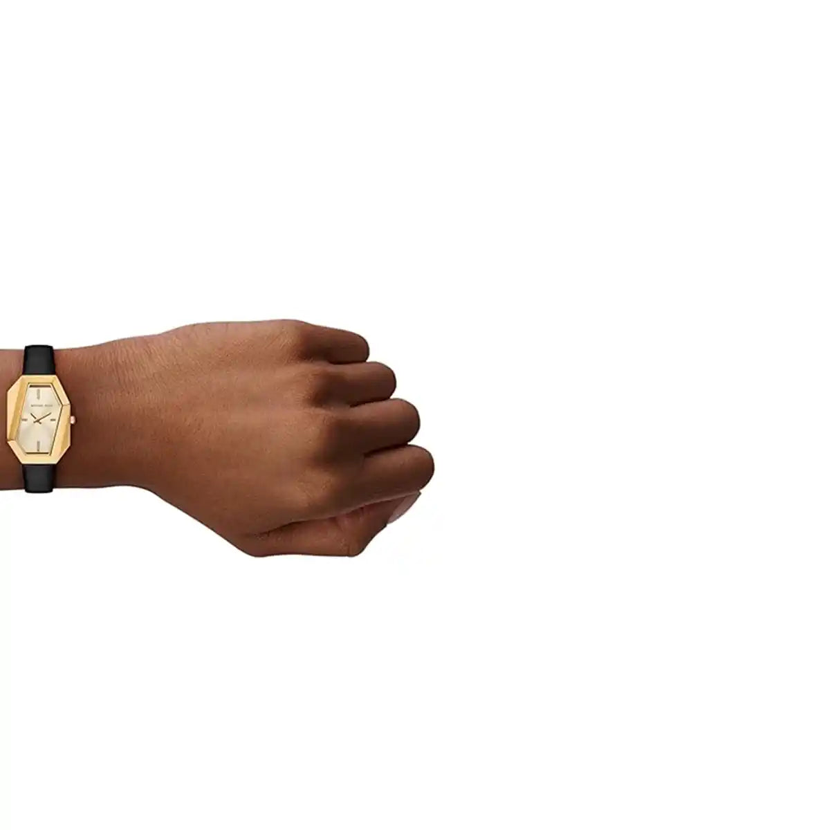 Michael Kors Women’s Watch MK4880 – Suri Round Design with Black Genuine Leather Strap