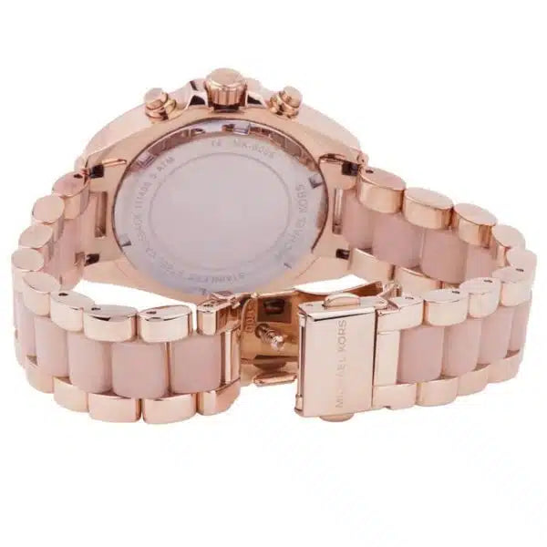 Michael Kors Women’s Watch MK6066 – Bradshaw Collection, Rose Gold Stainless Steel, Chronograph Design, Quartz Movement, 50M Water Resistant