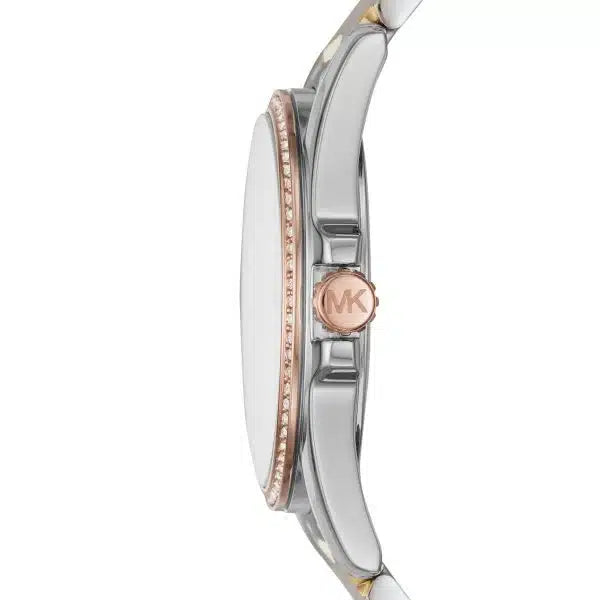Michael Kors MK6686 Whitney Women's Watch – Tri-Tone Stainless Steel Analog Watch for Women, White Dial, Quartz Movement, 50M Water Resistant