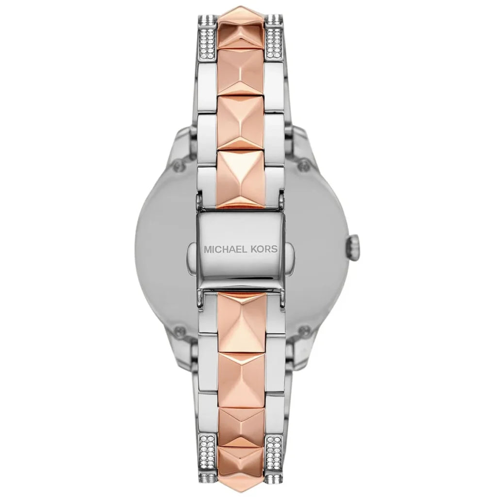 Michael Kors Runway Mercer Women’s Watch MK6716 – Silver & Rose Gold Stainless Steel with Silver Dial