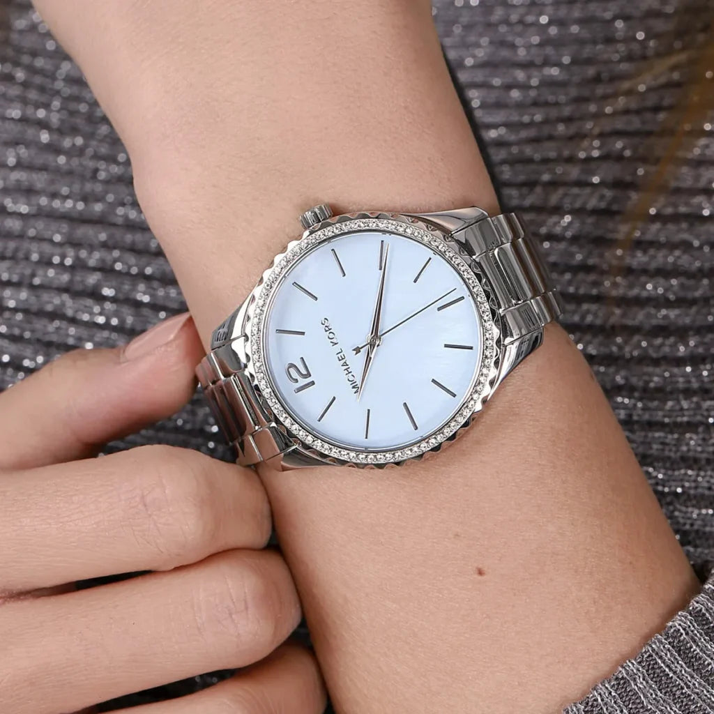 Michael Kors Layton MK6847 Women’s Watch – Blue Dial, Silver Stainless Steel Bracelet, 38mm, Quartz Movement, 50M Water Resistant
