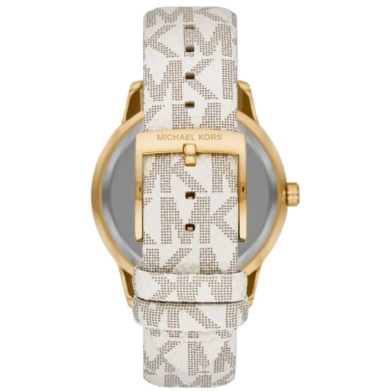 Michael Kors Tibby MK6967 Women’s Watch – White Dial & Genuine Leather Strap | 40mm Quartz Multifunction Luxury Watch