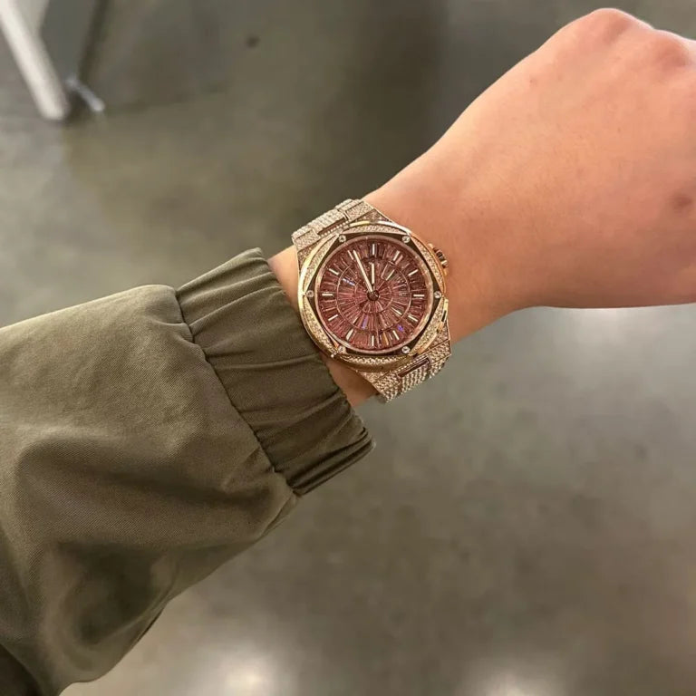 Michael Kors Camille MK6992 Women’s Watch – Pink Dial, Rose Gold Stainless Steel Bracelet, Quartz, 41mm, 50M Water Resistant