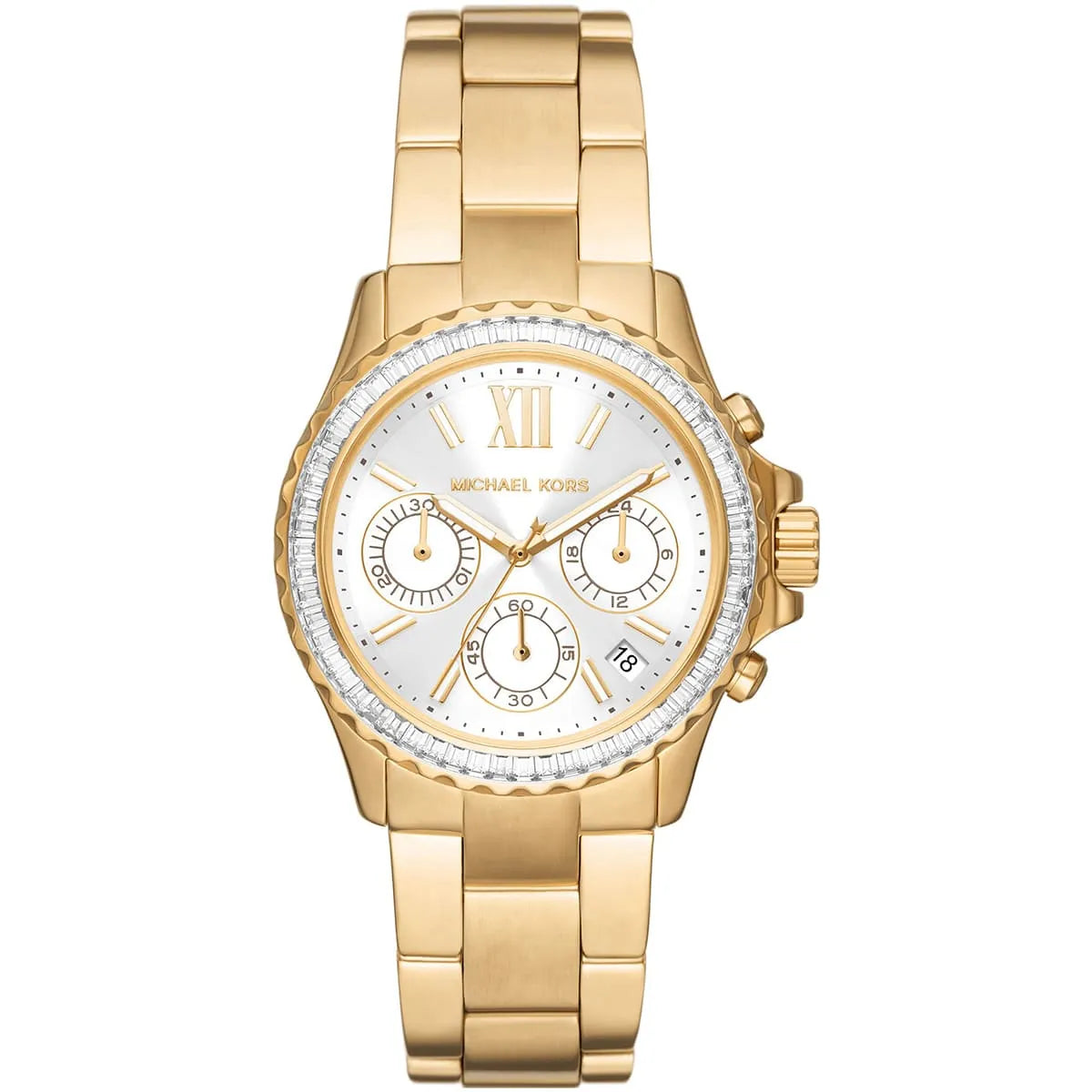 Michael Kors Everest MK7212 Women’s Quartz Watch – White Dial Gold Stainless Steel Bracelet
