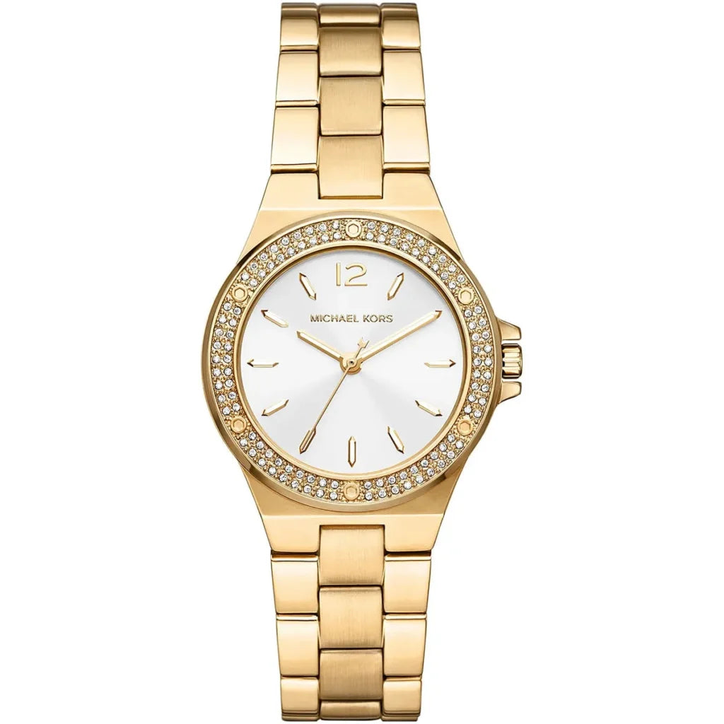 Michael Kors Lennox Women’s Watch MK7278 – White Dial with Gold Stainless Steel Bracelet